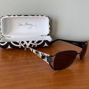 Vera Bradley sunglasses with hard-side Vera case